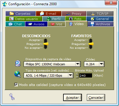 Configuracin Webcam y Conexin