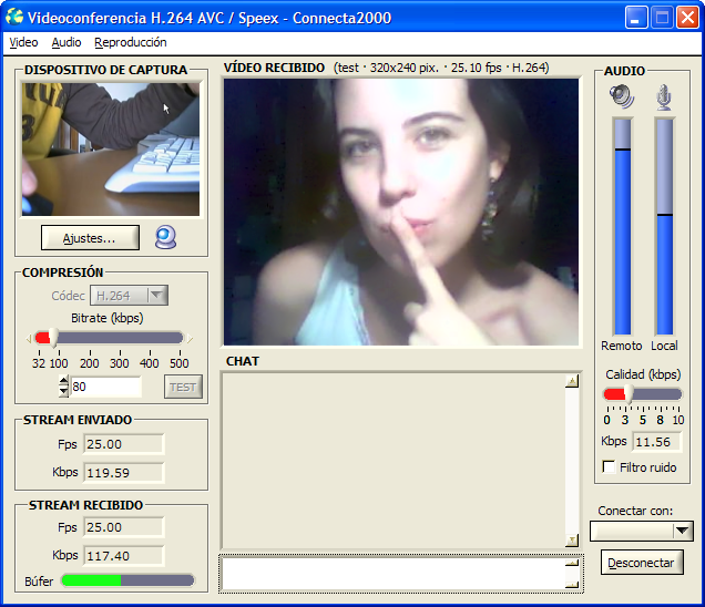 Videoconferencia H.264 - Speex