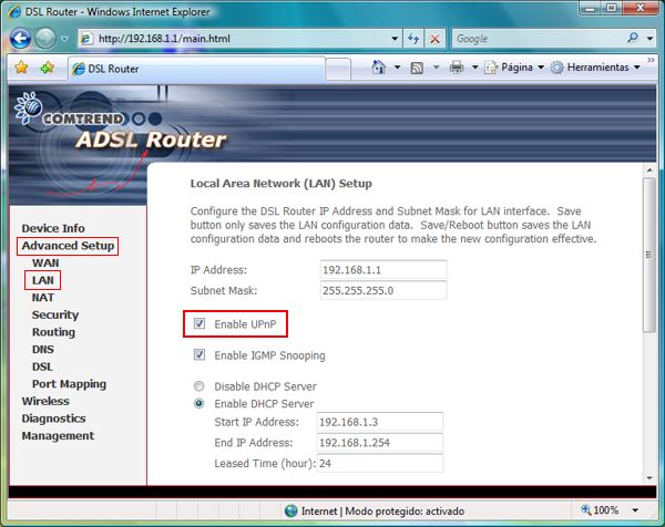 Router Comtrend Jazztel