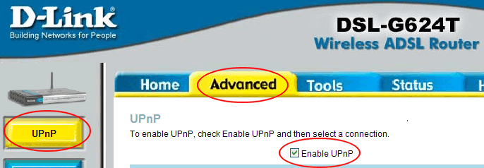 Activar UPnP en el Router